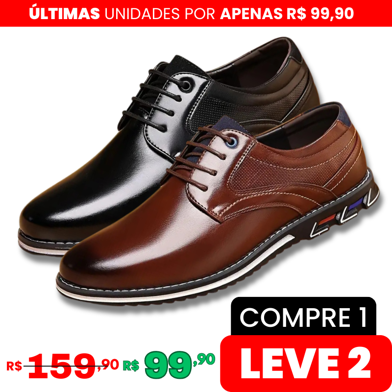 [Compre 1 Receba 2]  Mocassim Ortopédico Couro Autêntico